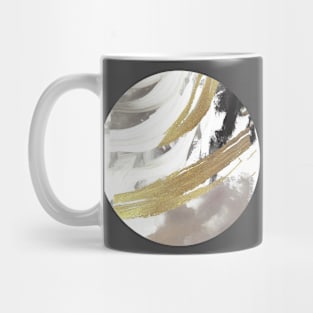 black & white painting with golden effect Mug